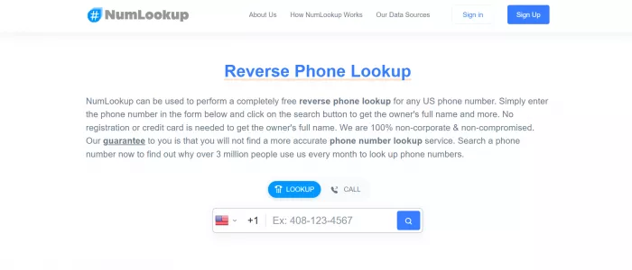 Numlookup 